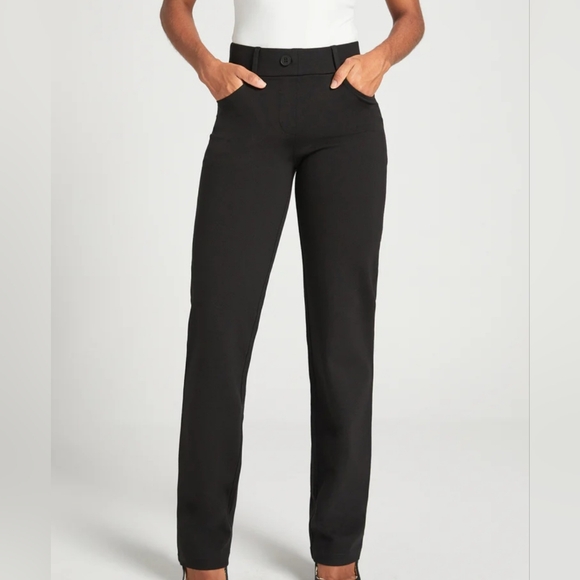 Betabrand Womens 7 Pocket Dress Pant Yoga Pant Straight Leg Size L - Picture 1 of 14
